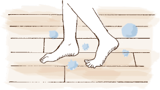 床は、手や足が直接触れる場所