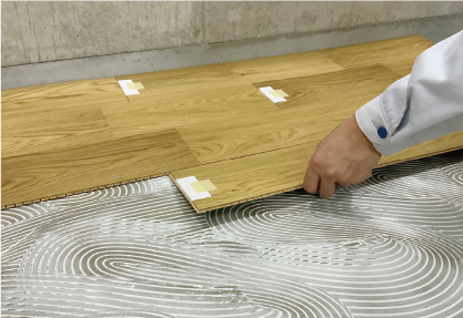 コンクリート下地にも施工可能 | 朝日ウッドテック 非住宅フローリング MESSAGE(メッセージ)